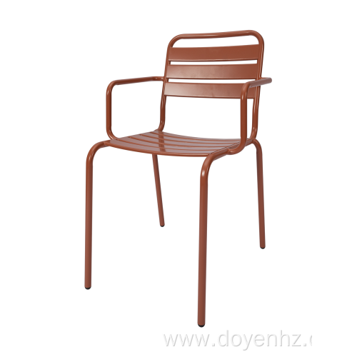 Outdoor Metal Slat Armchair